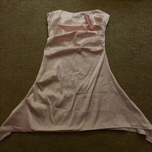 Elegant Strapless Pink Dress